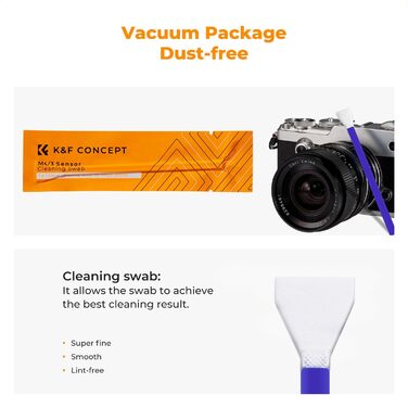 Набір для чищення об'єктивів K&F Concept: для фотоапаратів, об'єктивів, фільтрів та телефонів. З Lenspen, пензликом, мікрофіброю та рідиною для чищення (12 мм, 10 шт.)