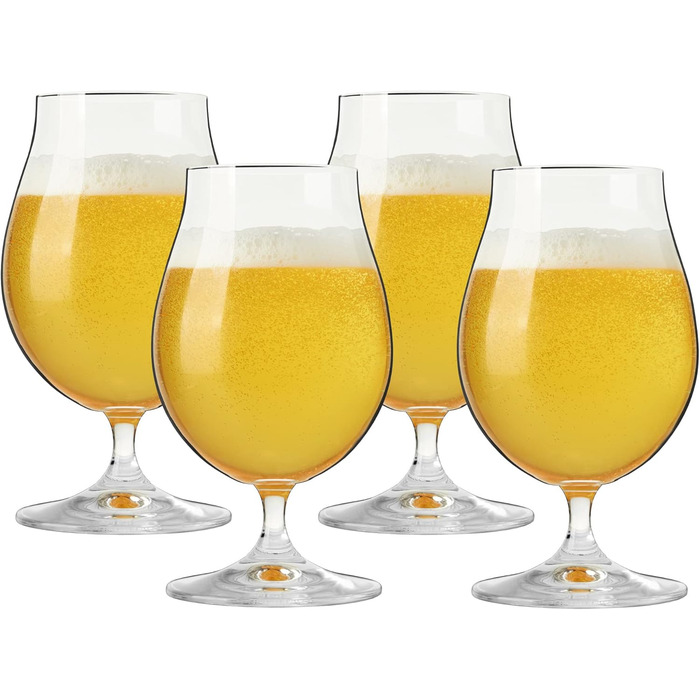 Пивні келихи Spiegelau Beer Classics 475 мл, 4 шт, кришталеве скло, бірутульпани, для пива, можна мити в посудомийній машині