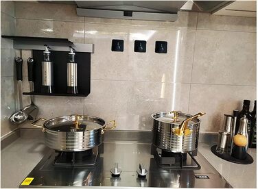 Набір гачків для рушників 6 шт. самоклеючі, з нержавіючої сталі, без свердління, для ванної, туалету, кухні, офісу (чорний)