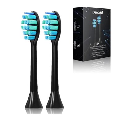 Електрична зубна щітка з 5 режимами та акумулятором на 120 днів - ультразвукова, з розумною насадкою, Black Edition + 2 запасні насадки