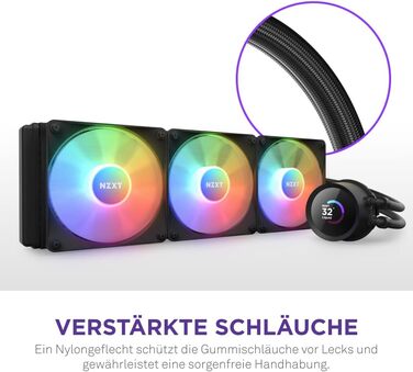 NZXT Kraken: Рідинна система охолодження CPU AIO з LCD-дисплеєм – 240 RGB (білий) – сумісна з Intel® та AMD®