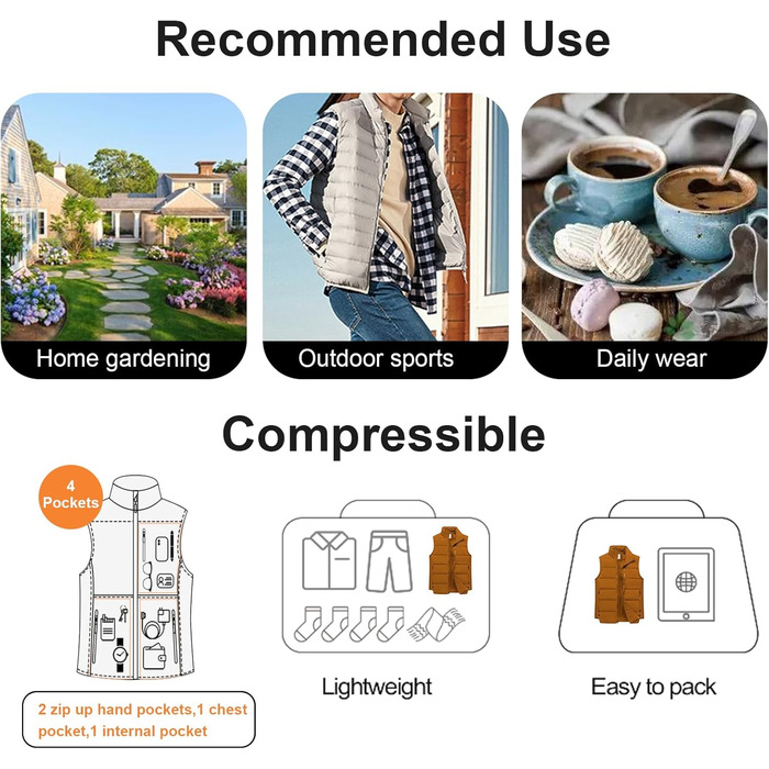 Чоловіча пухова жилетка Chrisuno для активного відпочинку, стежка, армійний зелений (XXL, жовтий)