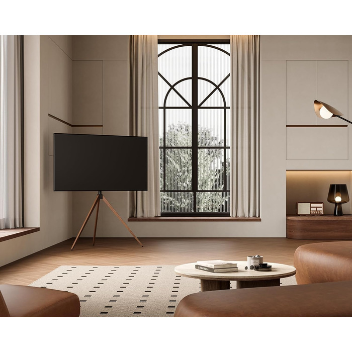 Підставка для телевізора FITUEYES 43-65 дюймів, настільна, регульована висота, чорна