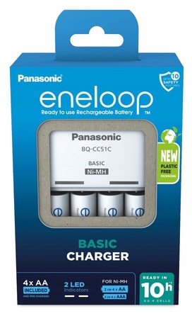 Зарядний пристрій Panasonic Eneloop BQ-CC51 з 4 акумуляторами AA 2000 mAh