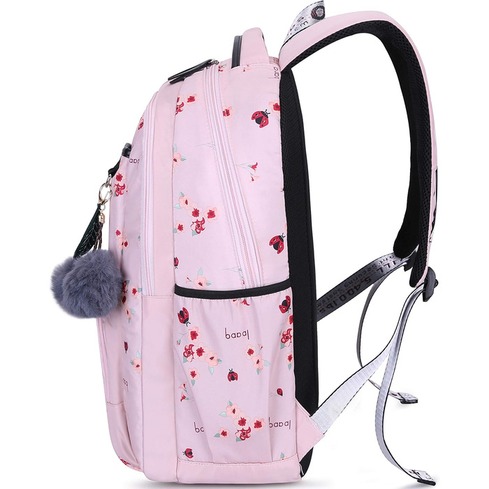 Рюкзак для дівчаток з квітами: шкільний, для подорожей, на ноутбук (рожевий)