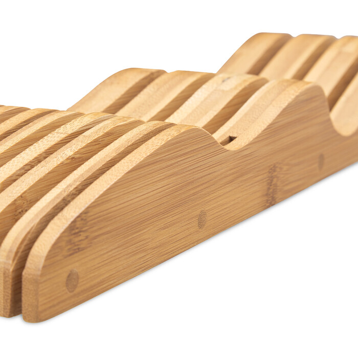Relaxdays Bamboo Knife Block for Drawer
