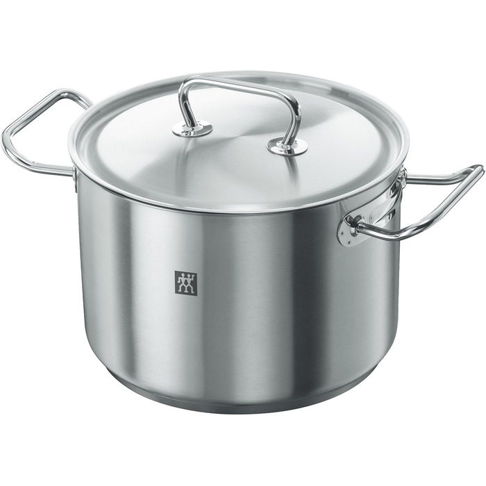 ZWILLING Twin Classic Stockpot with Lid, 24 cm (9.4 inches), 6 L (1.6 gallons), Induction-compatible, Stainless Steel