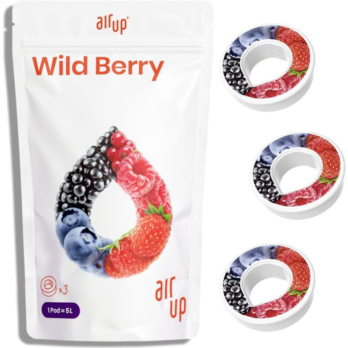 Пляшка для води air up® з ароматизуючими капсулами, сіра, для школи, спорту та залу, з 5 безцукровими капсулами Wild Berry і трубочкою, для дітей і дорослих