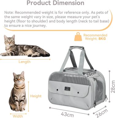 Транспортний бокс для тварин на 4 місця: коти, собаки. Підходить для авіаперельотів та авто. Легкий, з надійними застібками та сіткою. Сірий.