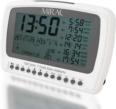 Годинник MIRAC AZAN із азаном для 2000 міст, настільний