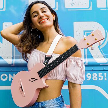 Укулеле Enya Ukulele-Sopran NOVA U Mini - 23 дюйми, рожевий колір, карбон, для початківців, з аксесуарами