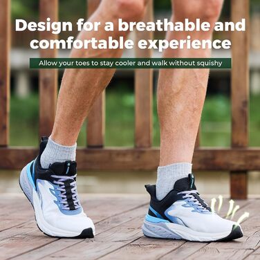Чоловічі кросівки для ходьби FitVille Extra Wide (широкі) – біло-сірі, 42 EU. Зручні, дихаючі, з амортизацією, для широкої стопи. Ідеальні для ходьби, бігу та фітнесу.