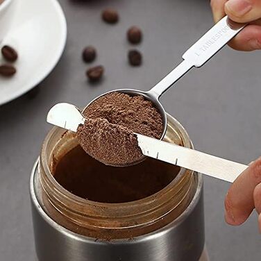 CHFYIJYHM Stackable Measuring Cups Kitchen Measuring Spoon Set Stainless Steel Teaspoon/Tablespoon Home Measuring Cups and Spoon Set (Coffee Spoon)
