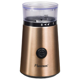 Електрична кавомолка Bestron зі сталевим ножем, об'єм 50г, 150 Вт, нержавіюча сталь, колір мідний