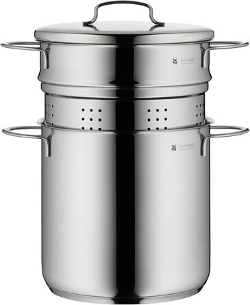 Каструля WMF Mini Kochtopf 16 см з кришкою з нержавіючої сталі Cromargan, 1,5 л, для маленьких порцій, індукційна плита, для одноосібного проживання