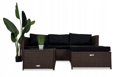 Комплект садових меблів з техноротанга Just Relax, коричневий, 2 предмети