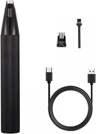 Електрична машинка для стрижки тварин з LED-підсвіткою, бездротова, USB, для собак, котів, догляду за лапами, обличчям, тілом, чорна