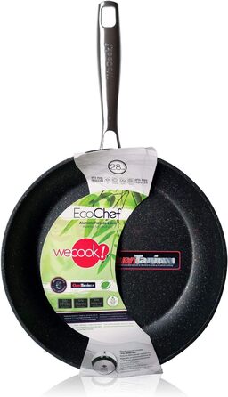 Набір сковорідок WECOOK EcoChef Titan, 3 шт. (20/24/28 см), кований алюміній, індукція, 5-шарове антипригарне покриття без PFOA, для всіх типів плит, посудомийна машина