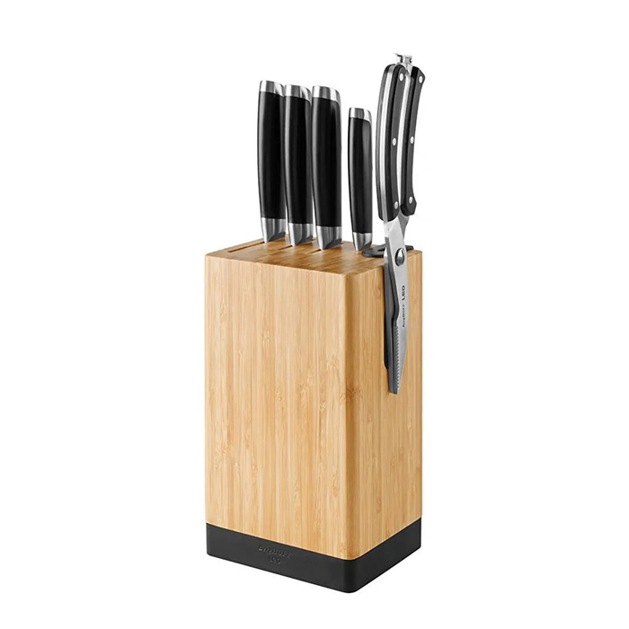 Набір кухонних сталевих ножів BergHOFF (4 шт.) у дерев'яному блоці, Graphite