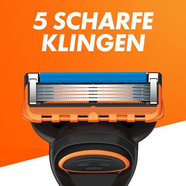 Смінні леза для чоловічої бритви Gillette Fusion 5 Power, 8 шт, помаранчеві