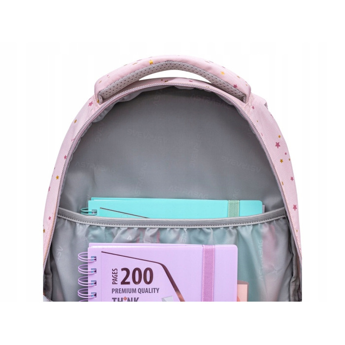 Багатокамерний шкільний рюкзак AstraBag, рожевий, 20 л