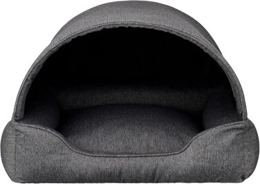 Ліжко для собак Inari: хатинка-ліжко з дахом, 82x58 см, графіт