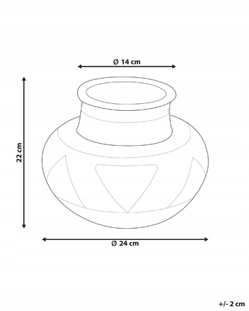 Ваза Beliani з пластику, 24 x 22 см