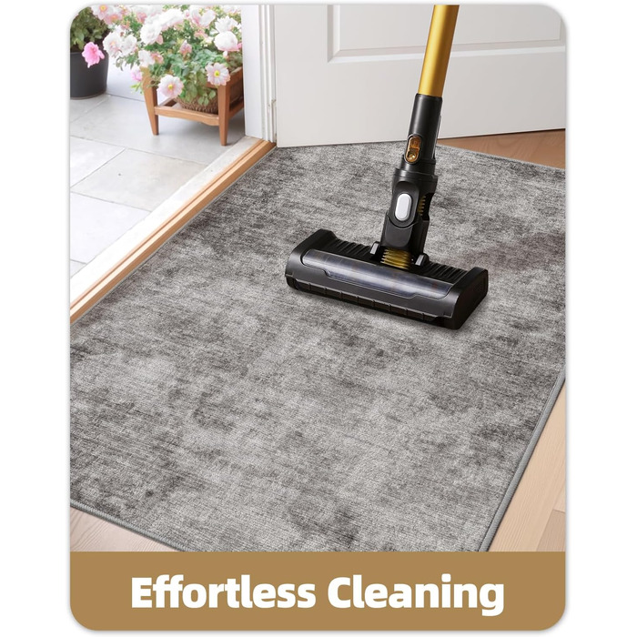 Килимок для дому COLOR&GEOMETRY 60x90 см з неслизьким покриттям TPE, сірий (Rechteckig)