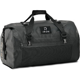 IRON JIA's Motorcycle Bag Luggage Roll Waterproof Motorcycle Rear Bag Saddlebag Travel Bag with roll-sealed shoulder straps suitable for motorcycle, cycling, camping, watersports - (Carbon Fiber, 70L)