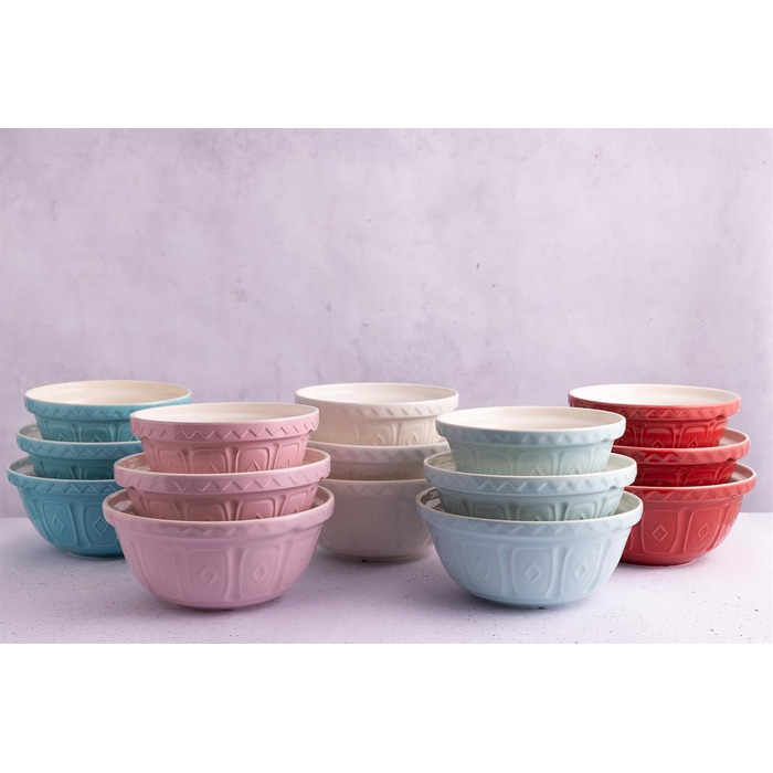 Mason Cash Stoneware Mixing Bowl 26 cm, Light Blue, 2.7 L, Dough Bowl for Bread Dough, Cake Dough or Pizza Dough, made of high-quality, chip-resistant stoneware, large dough bowl