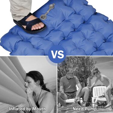 Каремат самонадувний Zhiwei Isomatte для кемпінгу та відпочинку на природі. Ultraleicht, товстий, з помпою та подушкою. Підходить для намету, трекінгу, пляжу, подорожей та хати.