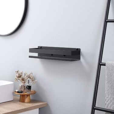 KES Shower Shelf Black Shower Rack Shower Basket Shelf Bathroom Shower Storage Wall Shelf Bathroom Shelf Shower Shelf 40CM Stainless Steel Wall Mount, BSC205S40B-BK