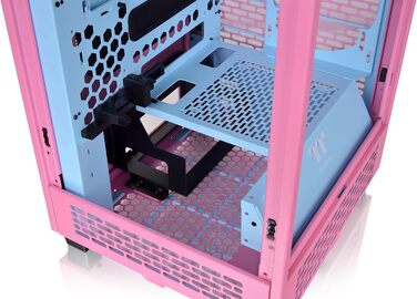 Корпус Thermaltake The Tower 200 Turquoise Mini-ITX з вертикальним оглядом, скло Temperd Glass, 280мм підтримка AIO, GPU до 380мм, турквіс