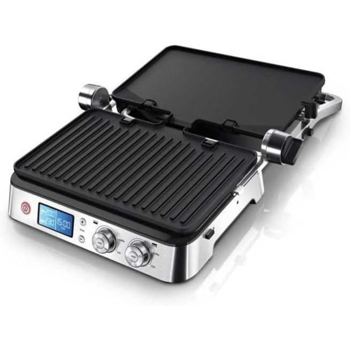 Електричний гриль Braun MultiGrill 7 CG7020: контактний гриль, BBQ та духовка 3-в-1, 2000W, велика поверхня для приготування (12 бургеров), миється в посудомийній машині, з піддоном для жиру