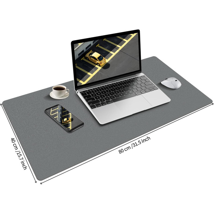 Килимок для столу Sevenpers 80x40 см з PU-шкіри, захист столу, неслизький, для офісу та дому
