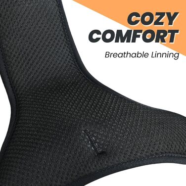 Нашийник для собак VIVAGLORY Easefit, антинатяг, з ручкою, для прогулянок та тренувань, м'який, антивислизаючий, для собак середнього розміру (XL, обхват грудної клітки 76-99 см, помаранчевий)