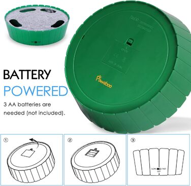 Pawaboo Cat Toy Electric Mouse, Interactive Kitten Toy Cat Bed Scratch Mat Catnip, Cute and Safe Toy Play Ball for Small Cat Play Biting Chewing - Green