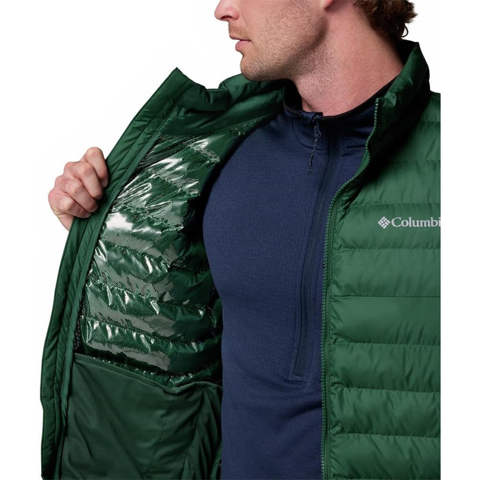 Чоловічий утеплений жилет Columbia Powder Lite II Vest, стібаний, колір Rain Forest