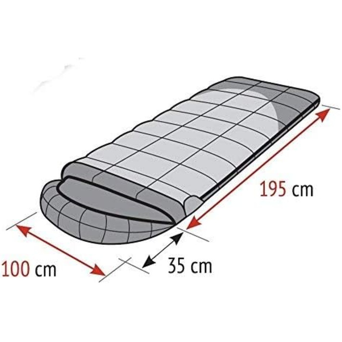 Спальний мішок Alexika Canada Plus – теплий, зручний, прямокутний, цілорічний для дорослих та сімей. Підходить для кемпінгу та відпочинку на природі за низьких температур (до -6°C). Розмір 230x100 см, з компресійним мішком.