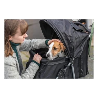 Візок для собак TRIXIE, чорний, до 11 кг, 47x100x80 см, 4,6 кг - 28958