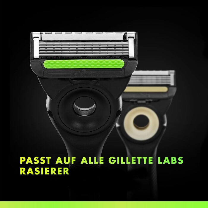 Смінні касети для чоловічих бритв Gillette Labs, оригінальні леза, чорні, 16 шт (6 шт у комплекті)