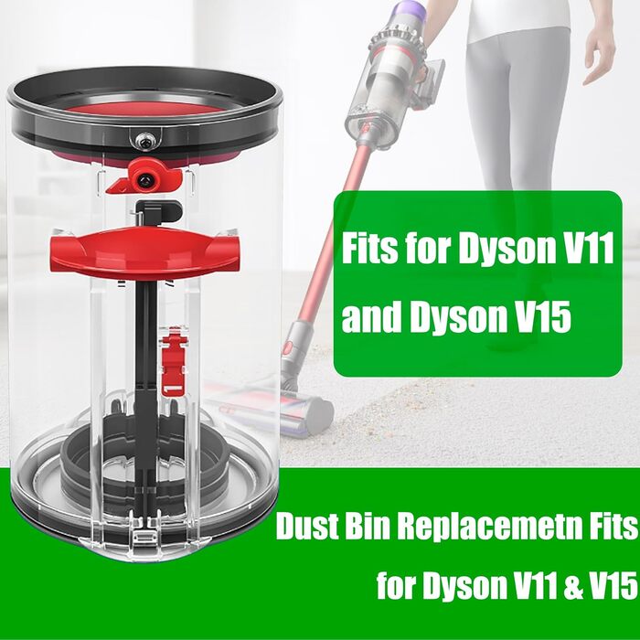 Контейнер для пилососа Dyson V11 V15 SV14 SV15 SV22, великий об'єм, оригінальна запчастина 969509-01
