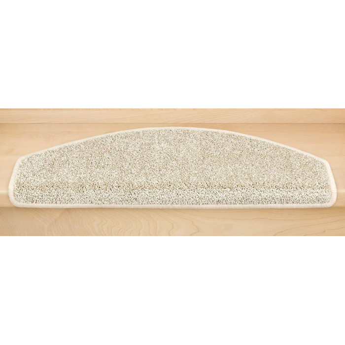 Килимки на сходи Metzker Ventura напівкруглі, бежеві, 15 шт. - Захист сходинок, килимові покриття для сходів