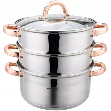 Пароварка Klausberg (набір 4 предмети), 24 см, Rose Gold, KB-7735