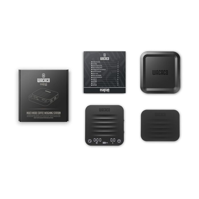 WACACO Exagram Pro Digital Kitchen Scale with Timer - Espresso Scale, Rechargeable, Black
