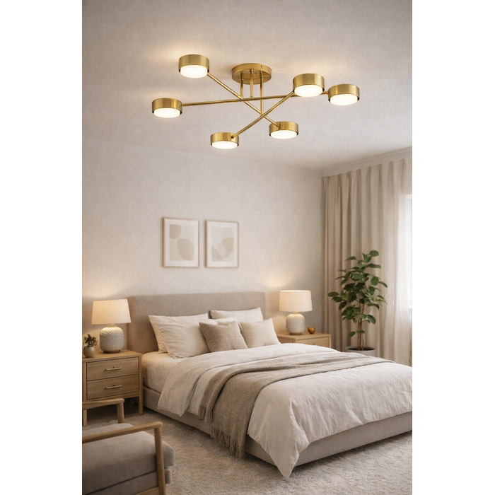 Підвісна люстра Elko-Lighting Mono Gold, 6 точок освітлення, GX53