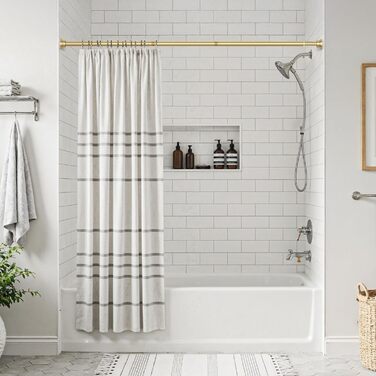 Штанга для штор без свердління AIZESI, телескопічна, для ванної, вікна, шафи, діаметр 22 мм, 80-160 см, золотий колір