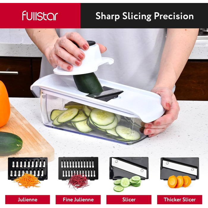 Многофункціональний овочевий слайсер-млинчик 12-в-1 PRO: слайсер для овочів, фруктів, сиру, цибулі, огірків, картоплі, слайсер для жульєну