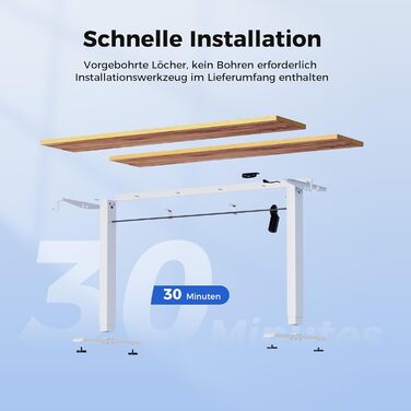Регульований за висотою стіл Agilestic: електричний, з пам'яттю, ергономічний, 140x60 см, білий (світло-коричневий)