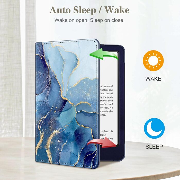Чохол Fintie для Kindle Paperwhite 12-го покоління (2024/2025) з підставкою, петлею та авто-сном, Ozean Marmor